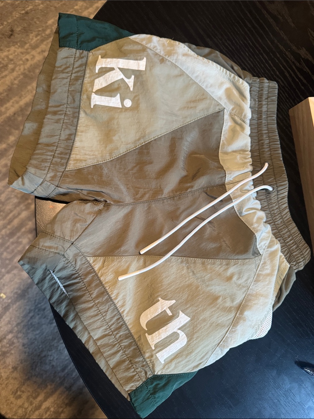 Kith Kids Two-Tone Olive & Dark Green bathing suit